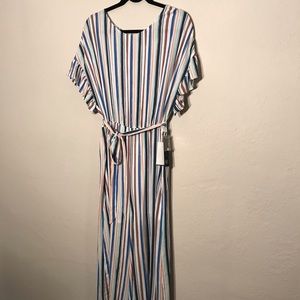 NWT • As U Wish striped jumpsuit